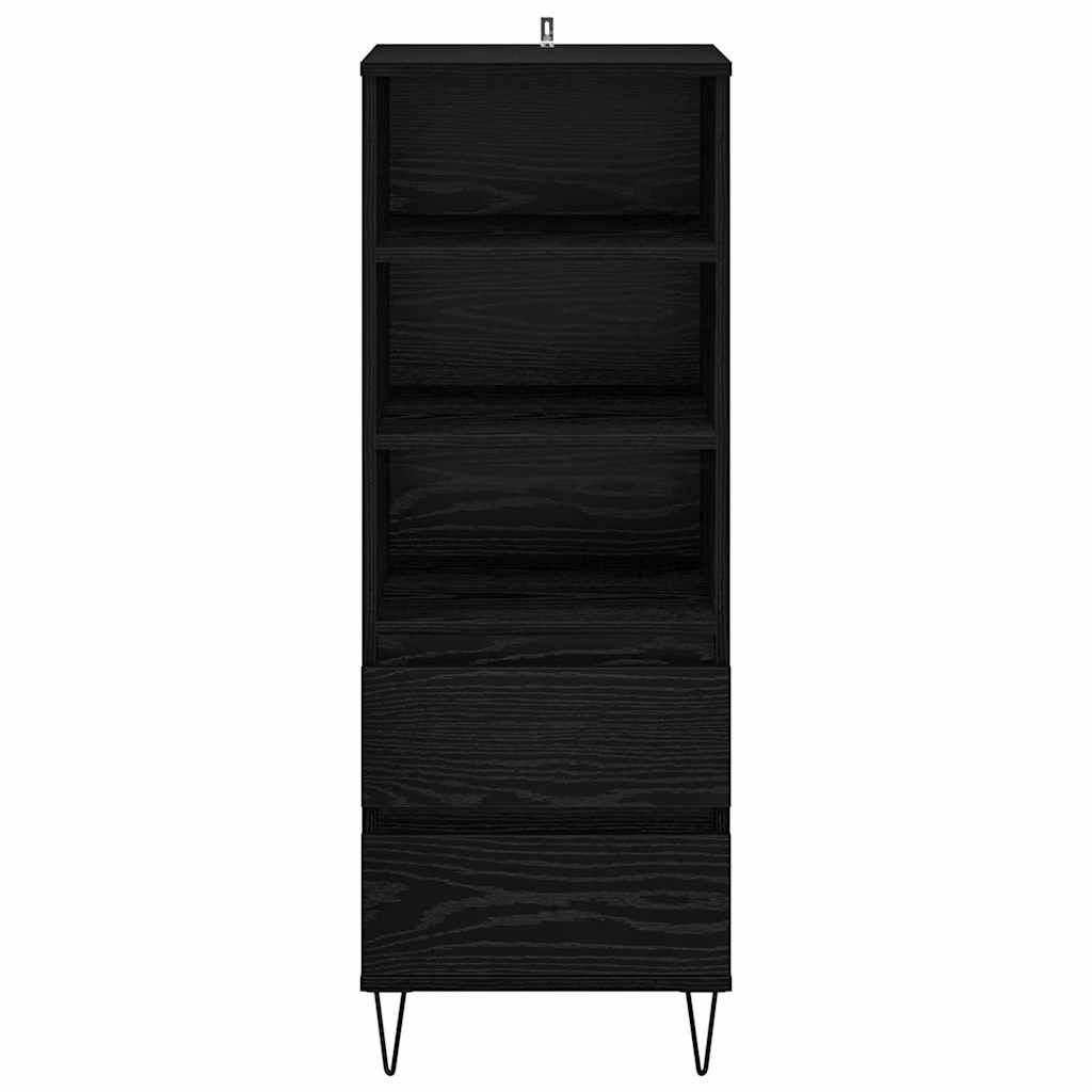 Highboard Sort eg 40 x 36 x 110 cm Konstrueret træ