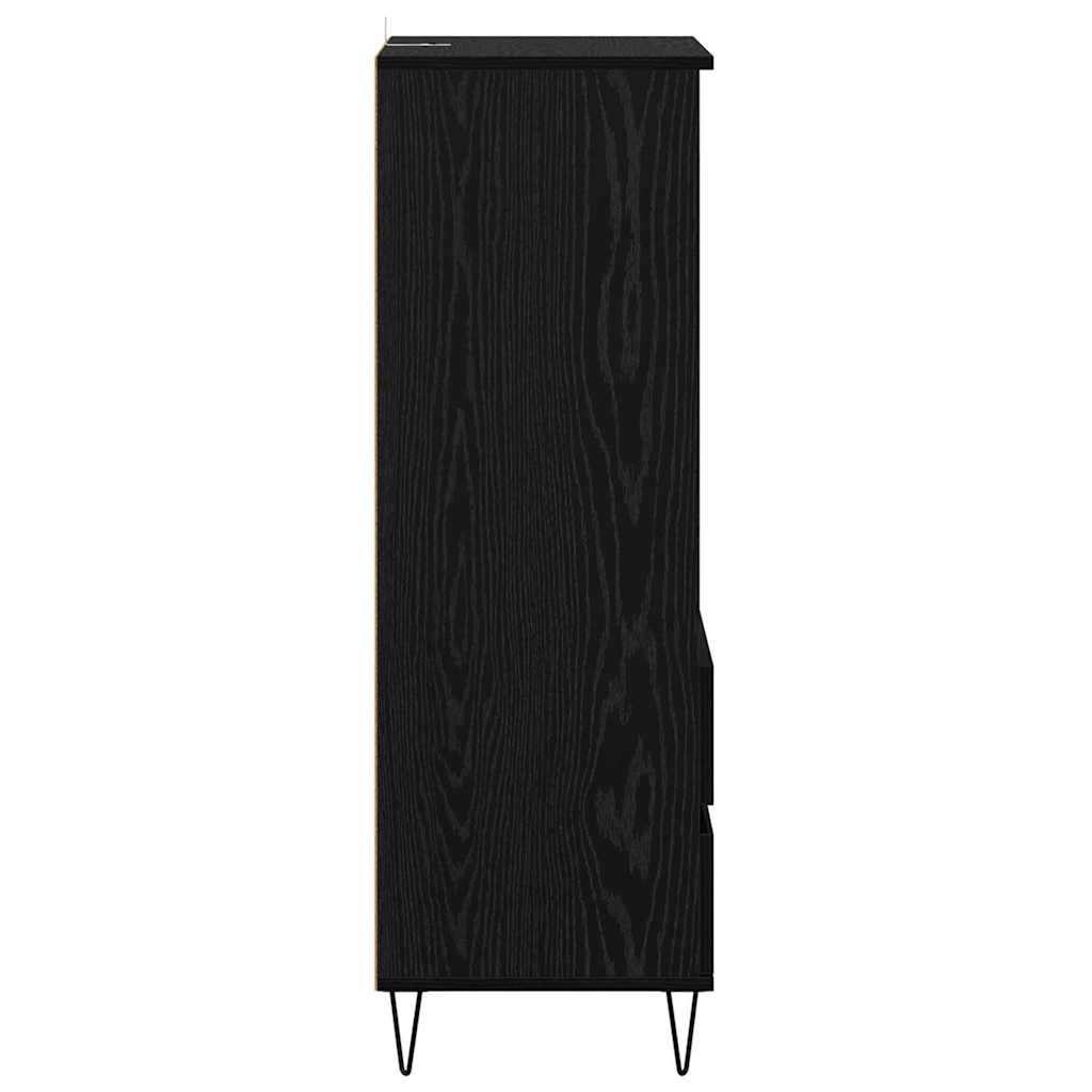 Highboard Sort eg 40 x 36 x 110 cm Konstrueret træ