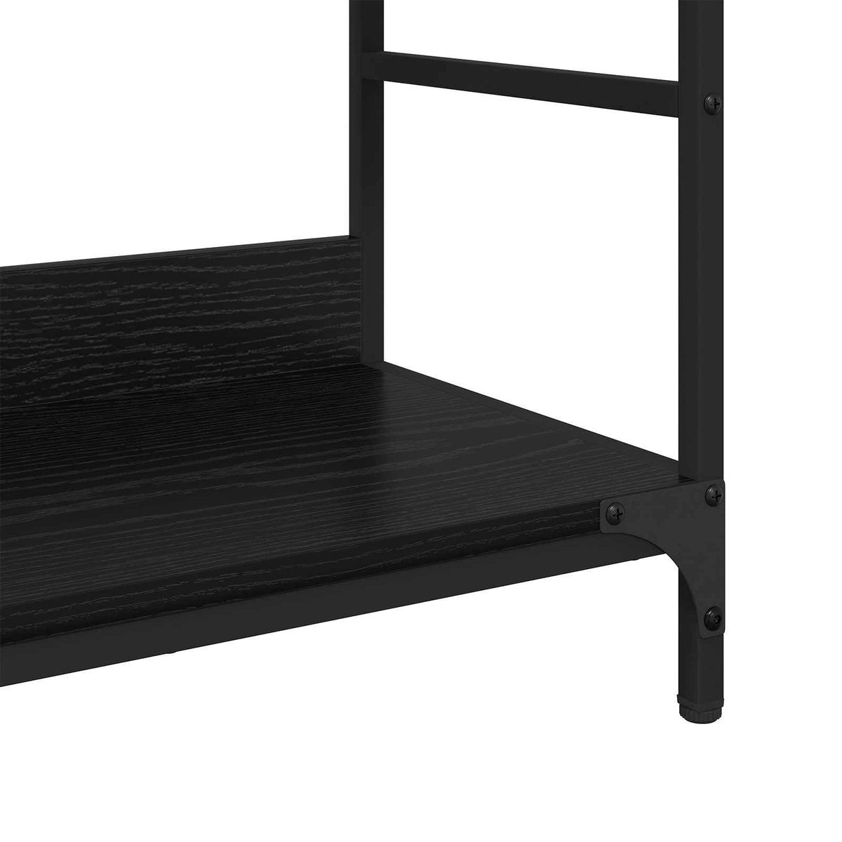 Bogreol 4 niveauer 78,5 x 33 x 82 cm Konstrueret træ Sort eg