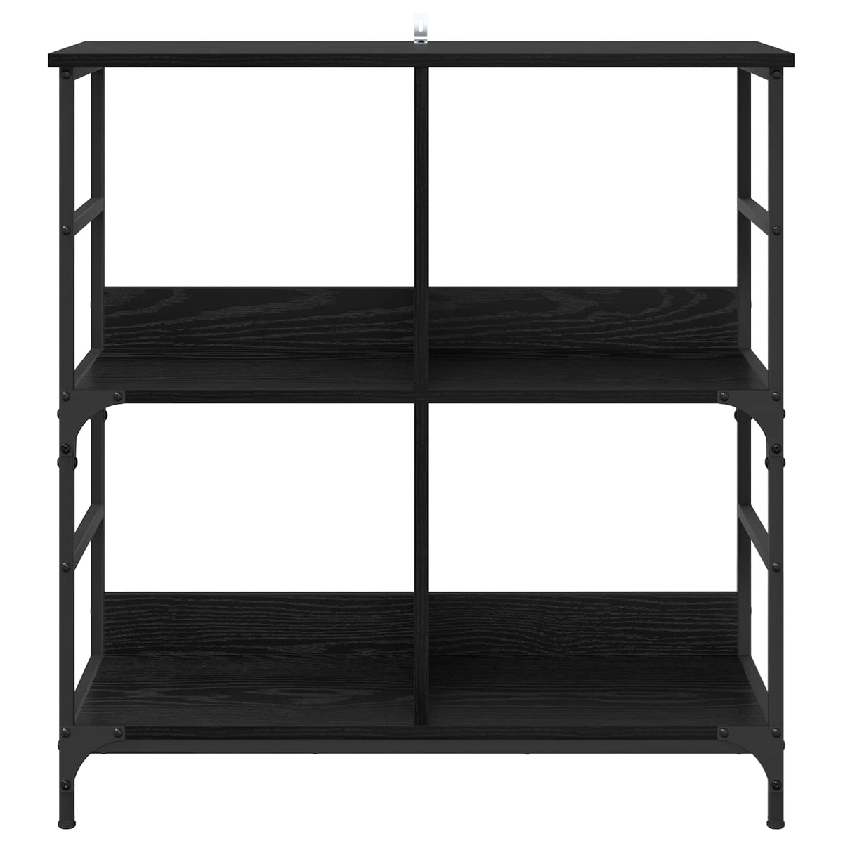 Bogreol 4 niveauer 78,5 x 33 x 82 cm Konstrueret træ Sort eg