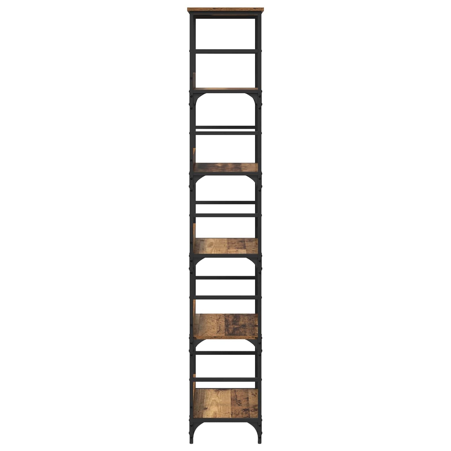 Bogreol 5 niveauer 50 x 33 x 188,5 cm Konstrueret træ