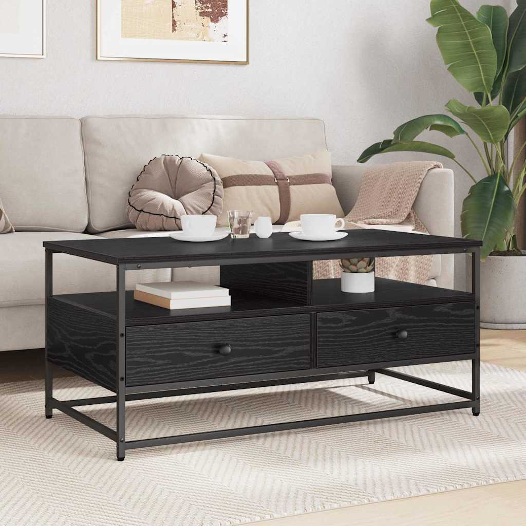 Sofabord Sort eg 100 x 51 x 45 cm Konstrueret træ