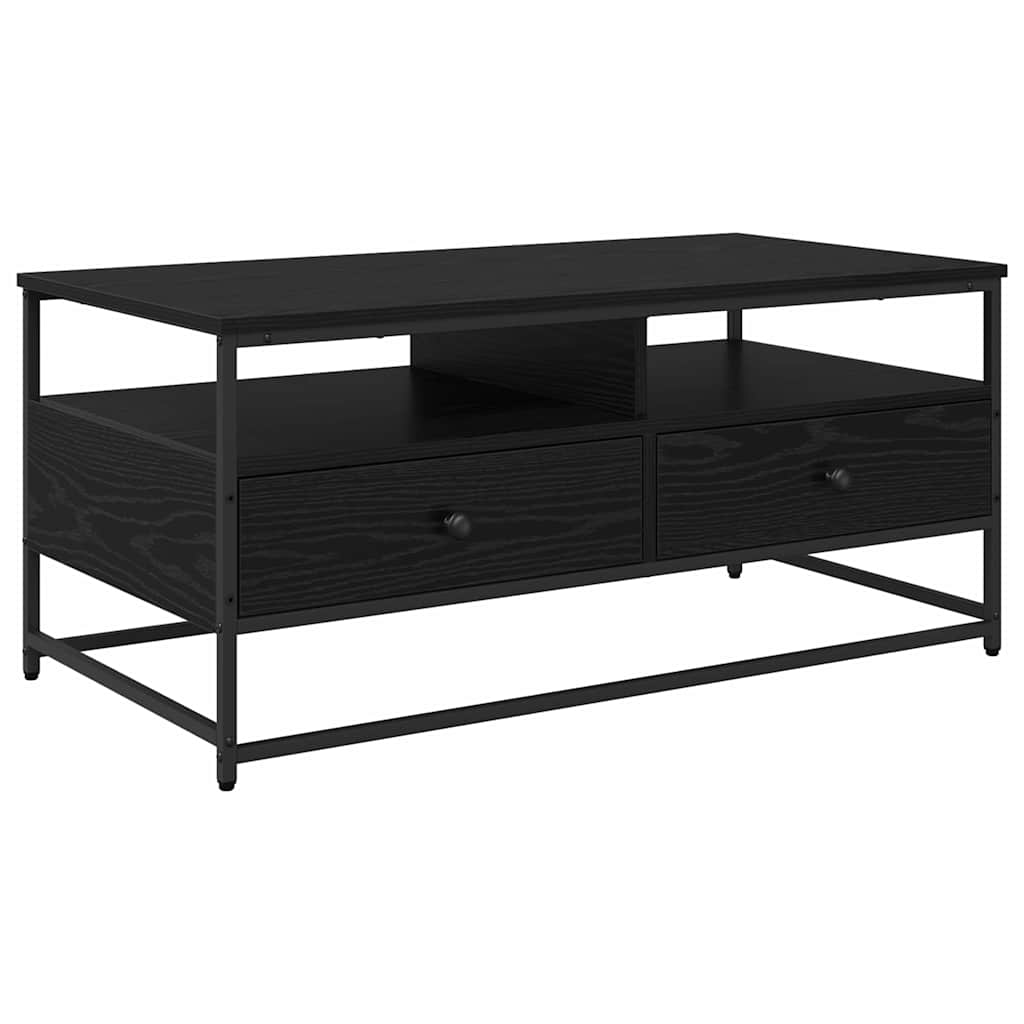 Sofabord Sort eg 100 x 51 x 45 cm Konstrueret træ
