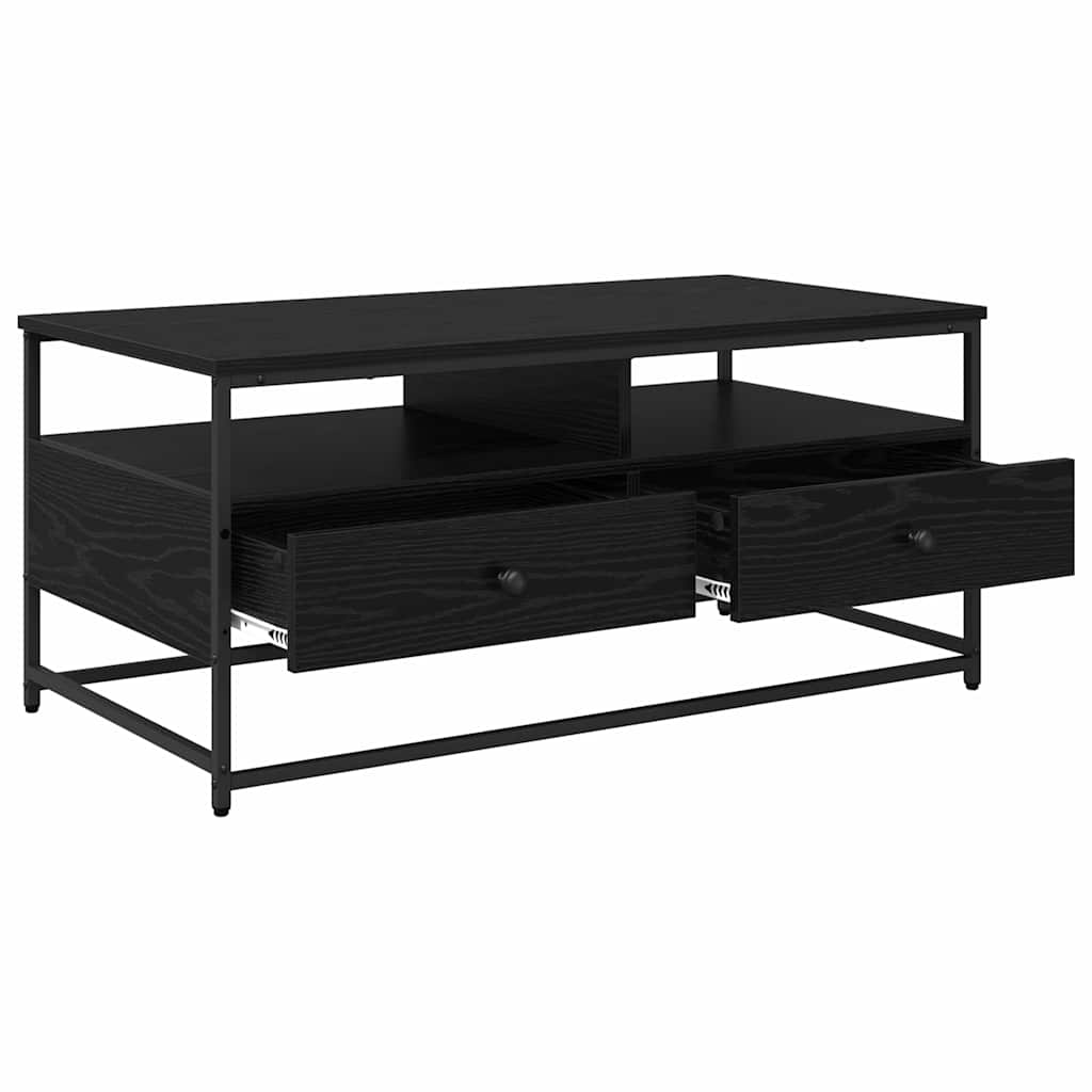 Sofabord Sort eg 100 x 51 x 45 cm Konstrueret træ