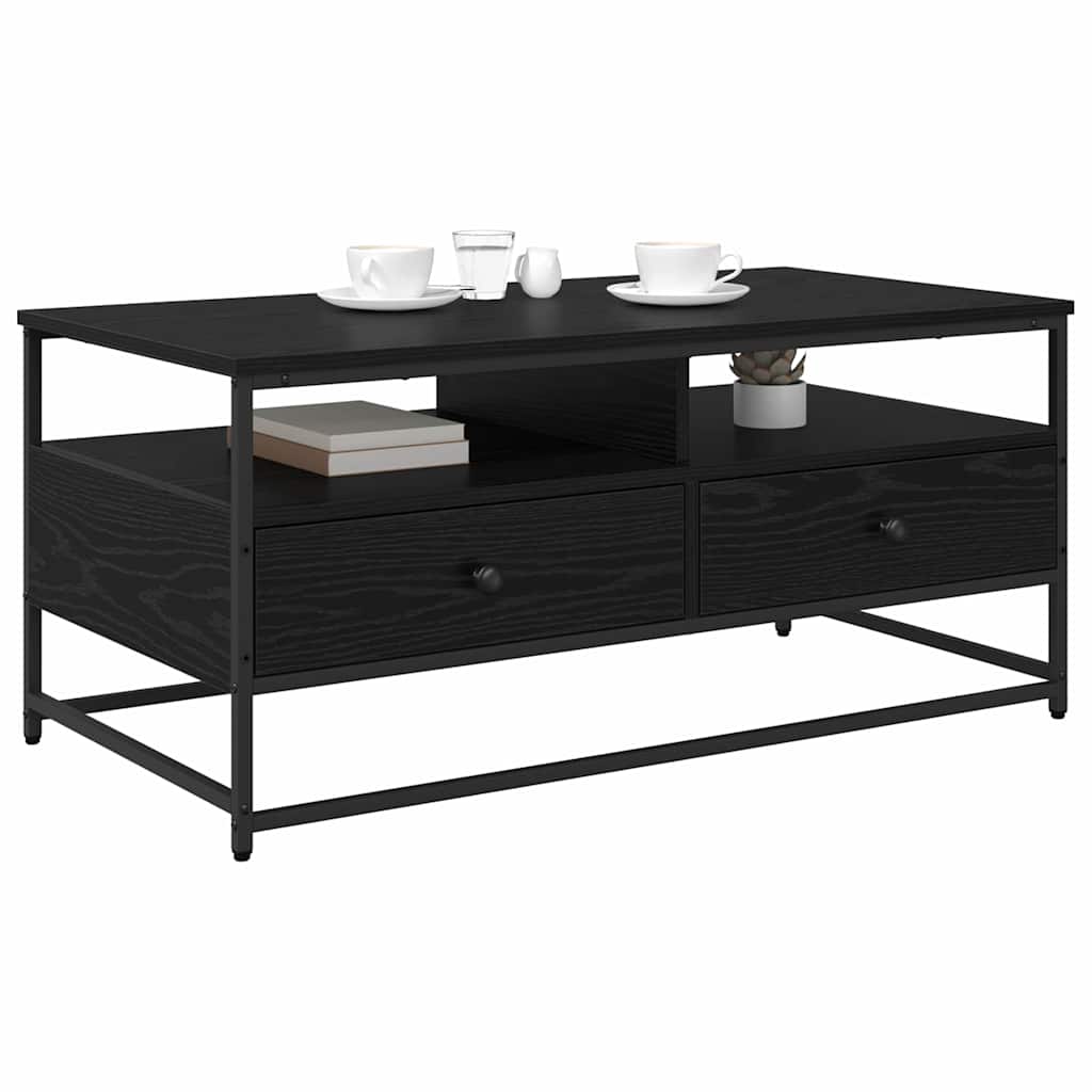 Sofabord Sort eg 100 x 51 x 45 cm Konstrueret træ