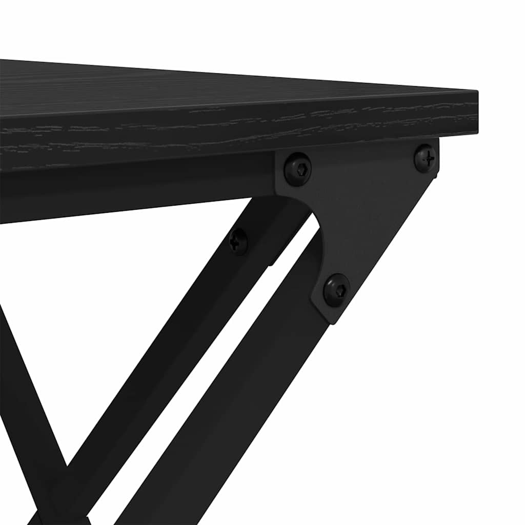 Sofabord Sort eg 100 x 49 x 40 cm Konstrueret træ