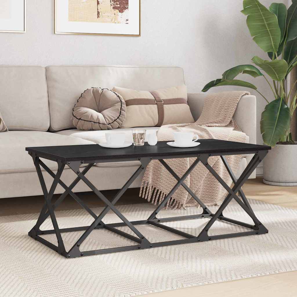 Sofabord Sort eg 100 x 49 x 40 cm Konstrueret træ