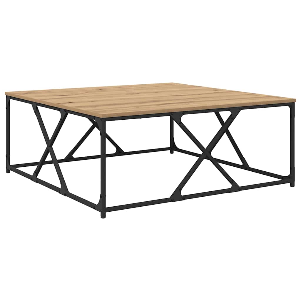 Sofabord Artisan Egetræ 100 x 100 x 40 cm Konstrueret træ