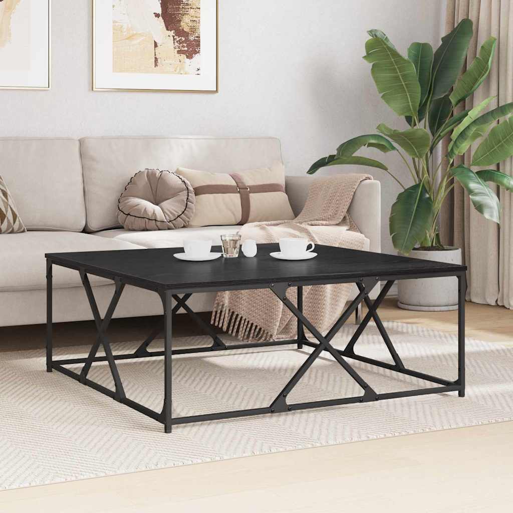 Sofabord Sort eg 100 x 100 x 40 cm Konstrueret træ