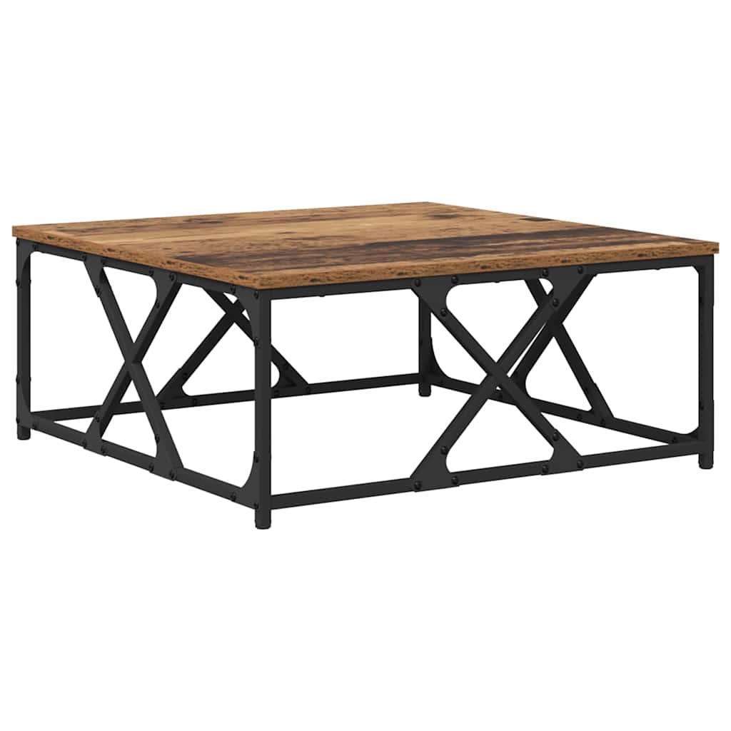 Sofabord Gammelt træ 70 x 70 x 30 cm Konstrueret træ