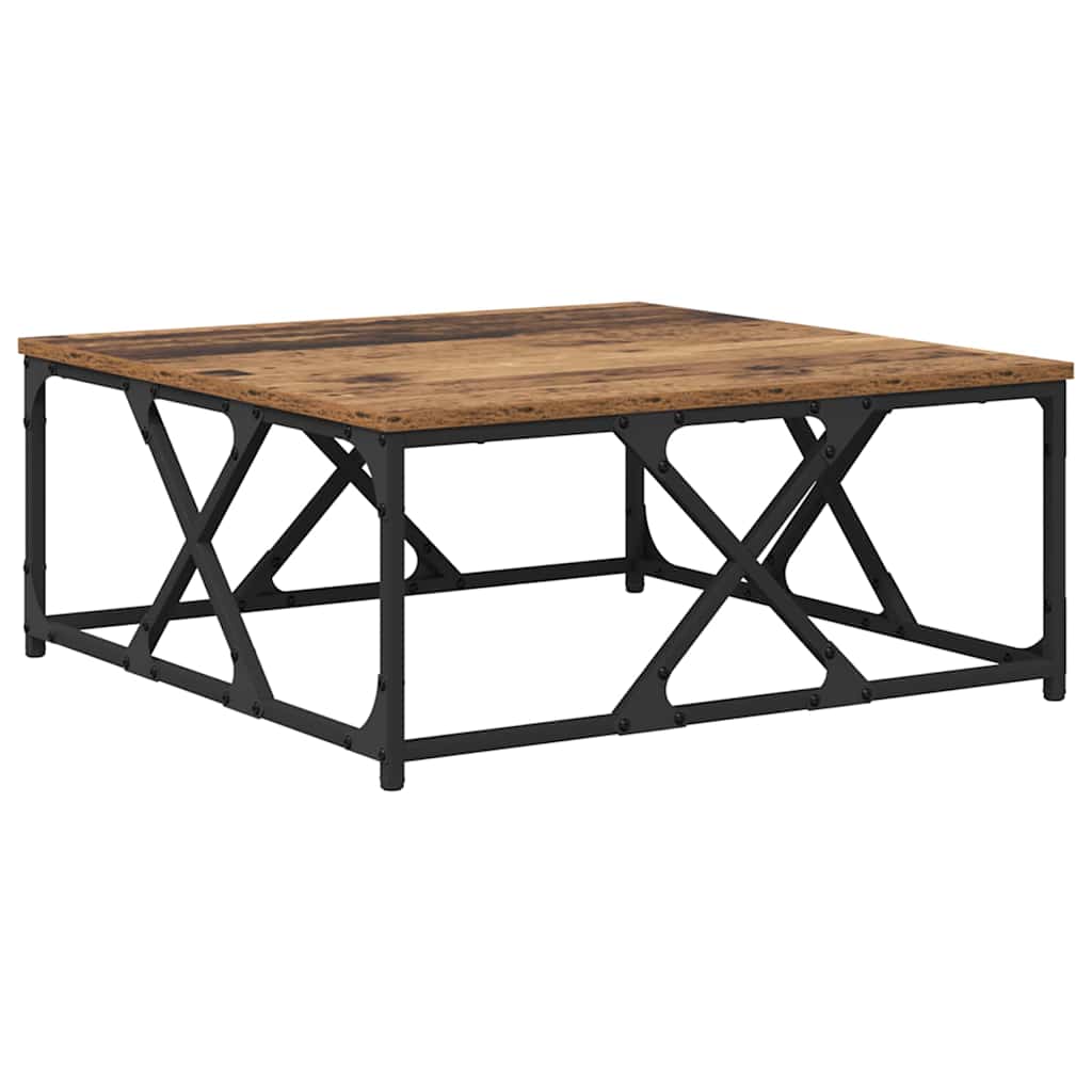Sofabord Gammelt træ 70 x 70 x 30 cm Konstrueret træ