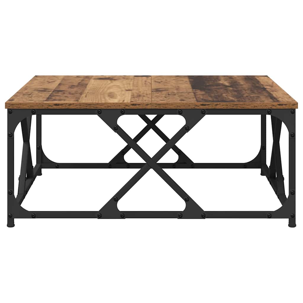 Sofabord Gammelt træ 70 x 70 x 30 cm Konstrueret træ
