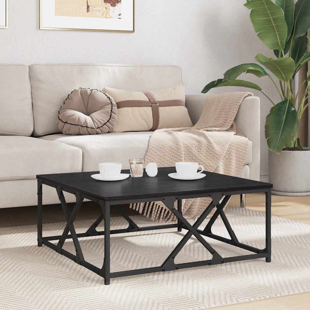 Sofabord Sort eg 70 x 70 x 30 cm Konstrueret træ