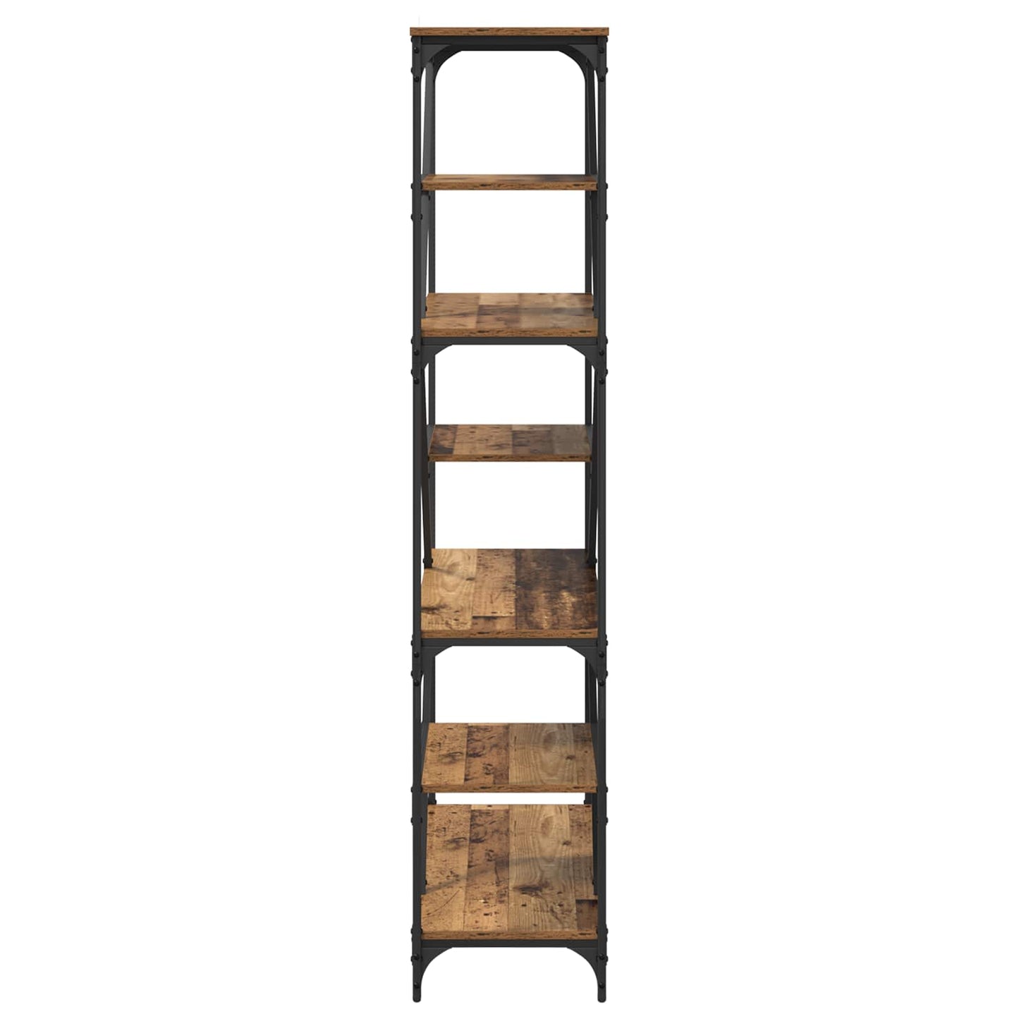 Bogreol 9 niveauer 91 x 36 x 176 cm Konstrueret træ Gammelt træ