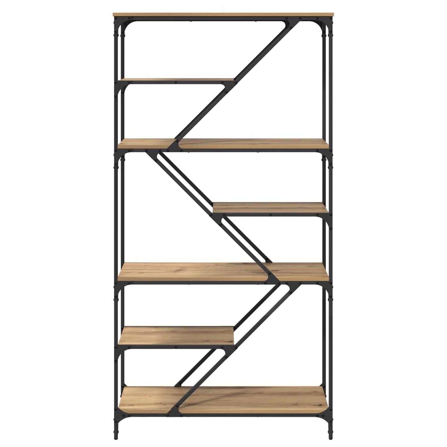 Bogreol 9 niveauer 91 x 36 x 176 cm Konstrueret træ