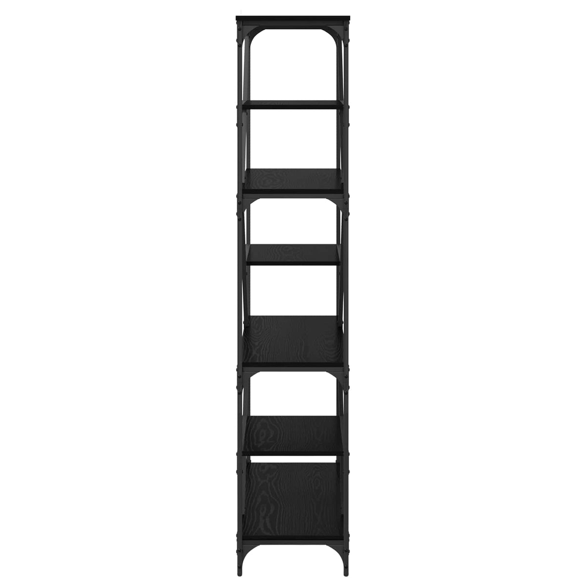 Bogreol 9 niveauer 91 x 36 x 176 cm Konstrueret træ Sort eg