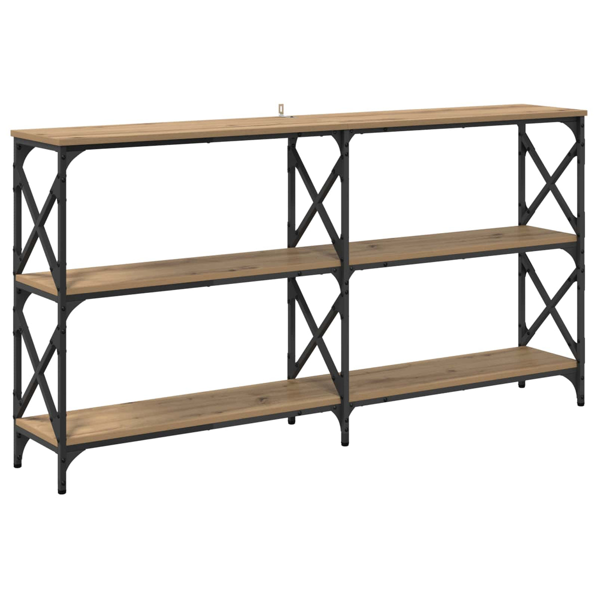 Konsolbord Artisan Egetræ 156 x 28 x 80,5 cm Konstrueret træ