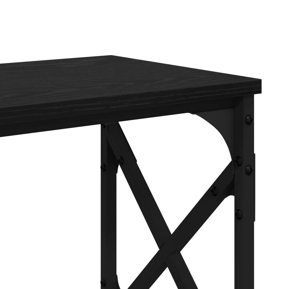 Konsolbord Sort eg 156 x 28 x 80,5 cm Konstrueret træ