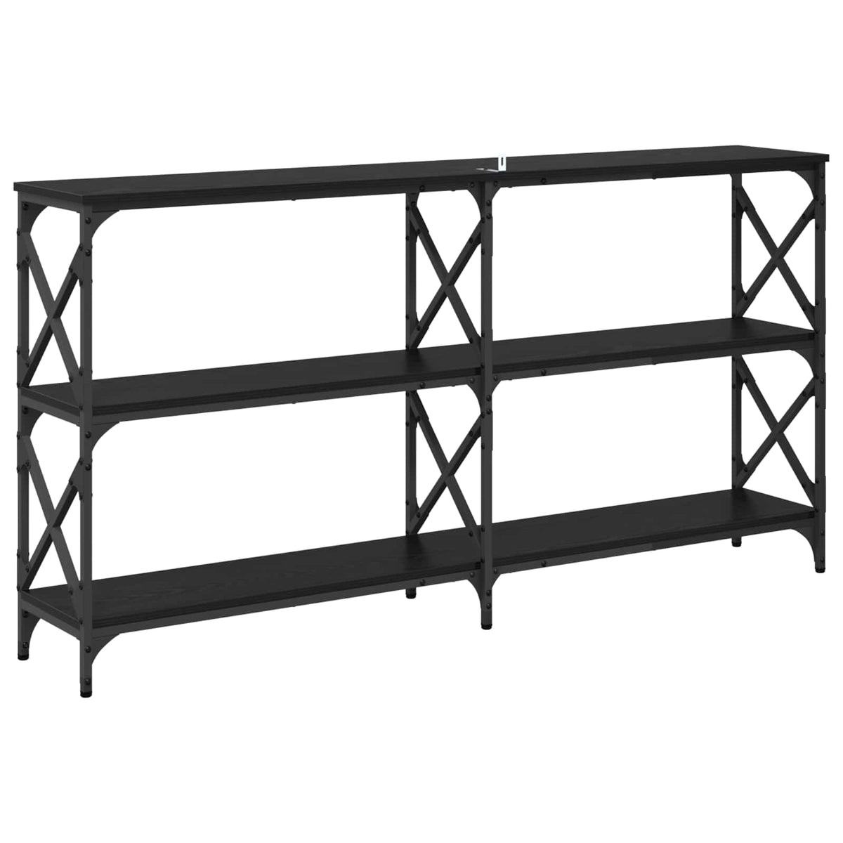 Konsolbord Sort eg 156 x 28 x 80,5 cm Konstrueret træ