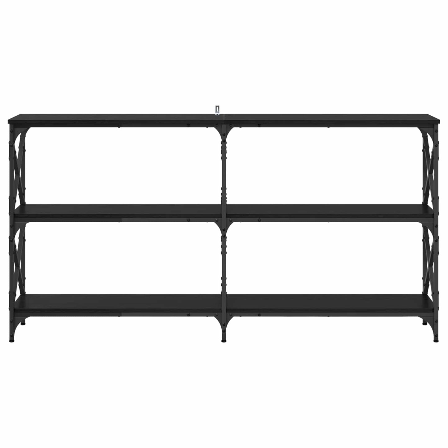 Konsolbord Sort eg 156 x 28 x 80,5 cm Konstrueret træ