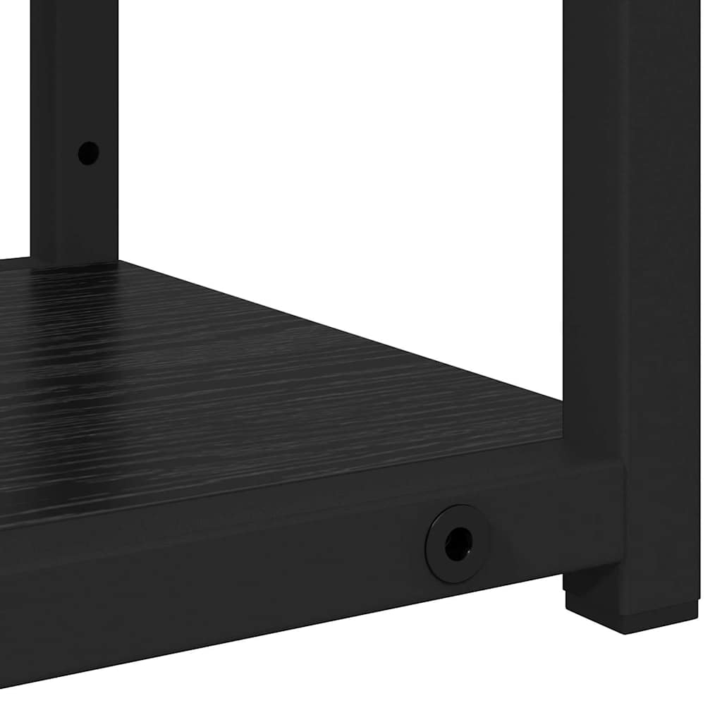 Væghylde Vægmonteret Sort eg 80 x 21 x 78,5 cm Konstrueret træ
