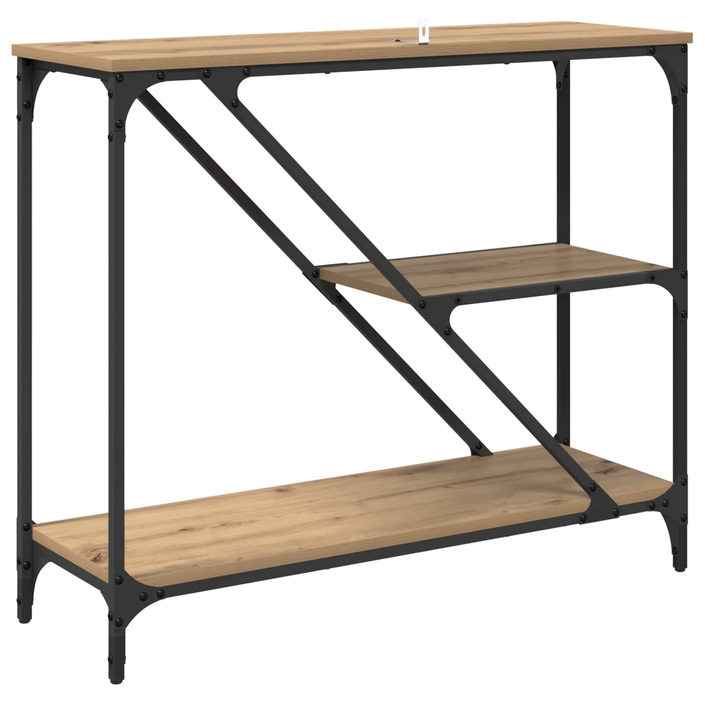 Konsolbord Artisan Egetræ 88,5 x 30 x 75 cm Konstrueret træ