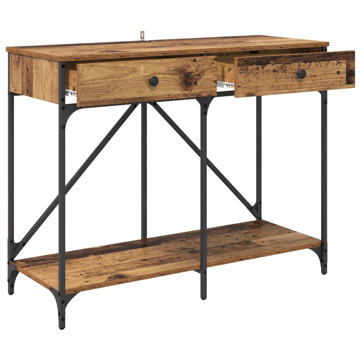 Konsolbord Gammelt træ 100 x 39 x 78,5 cm Konstrueret træ