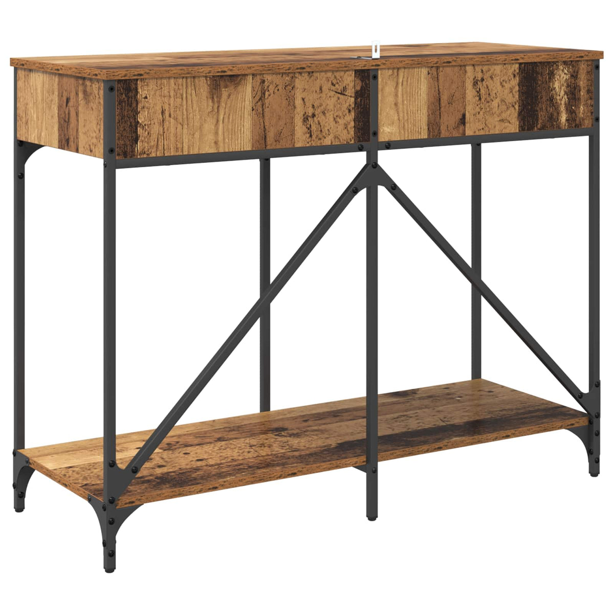 Konsolbord Gammelt træ 100 x 39 x 78,5 cm Konstrueret træ