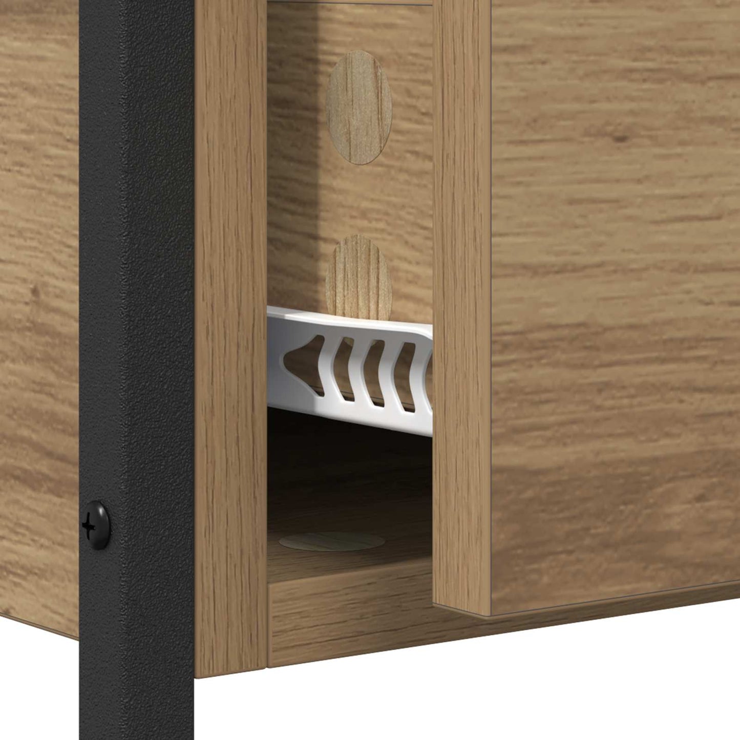 Konsolbord Artisan Egetræ 100 x 39 x 78,5 cm Konstrueret træ