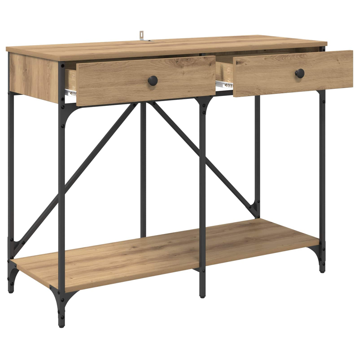 Konsolbord Artisan Egetræ 100 x 39 x 78,5 cm Konstrueret træ