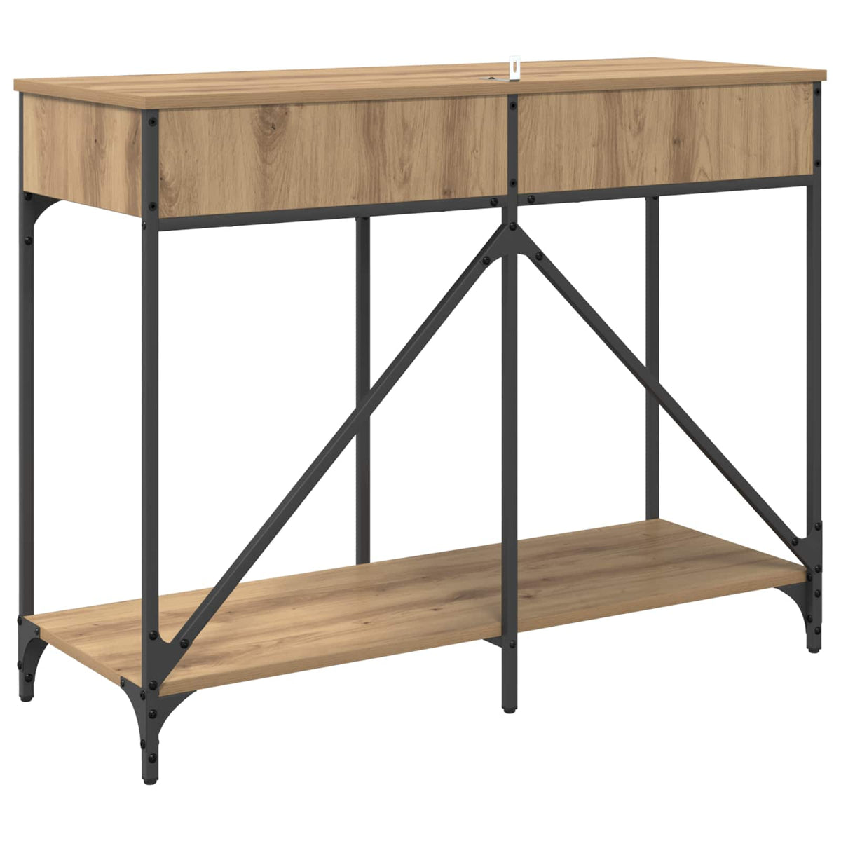 Konsolbord Artisan Egetræ 100 x 39 x 78,5 cm Konstrueret træ