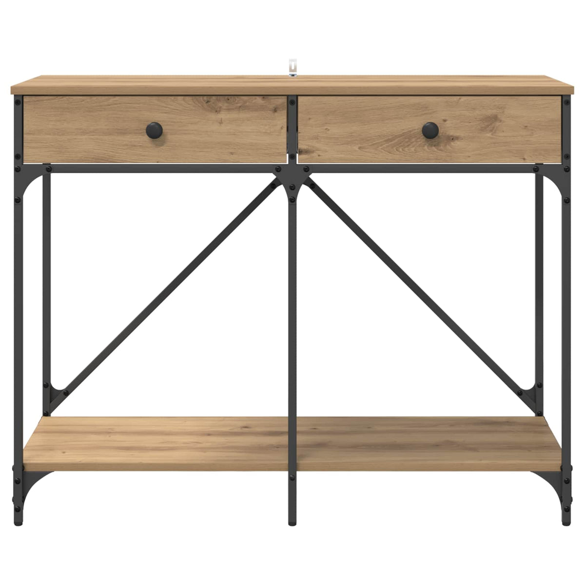Konsolbord Artisan Egetræ 100 x 39 x 78,5 cm Konstrueret træ