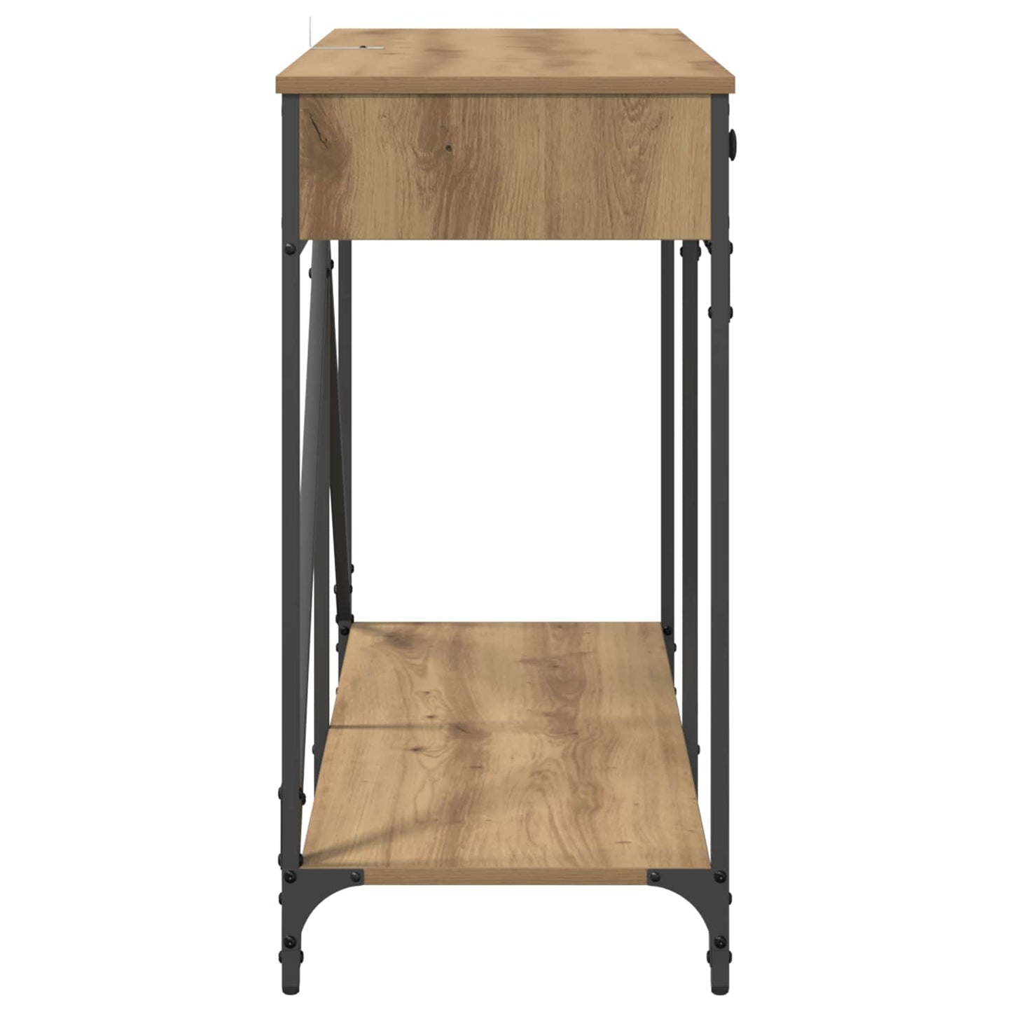 Konsolbord Artisan Egetræ 100 x 39 x 78,5 cm Konstrueret træ
