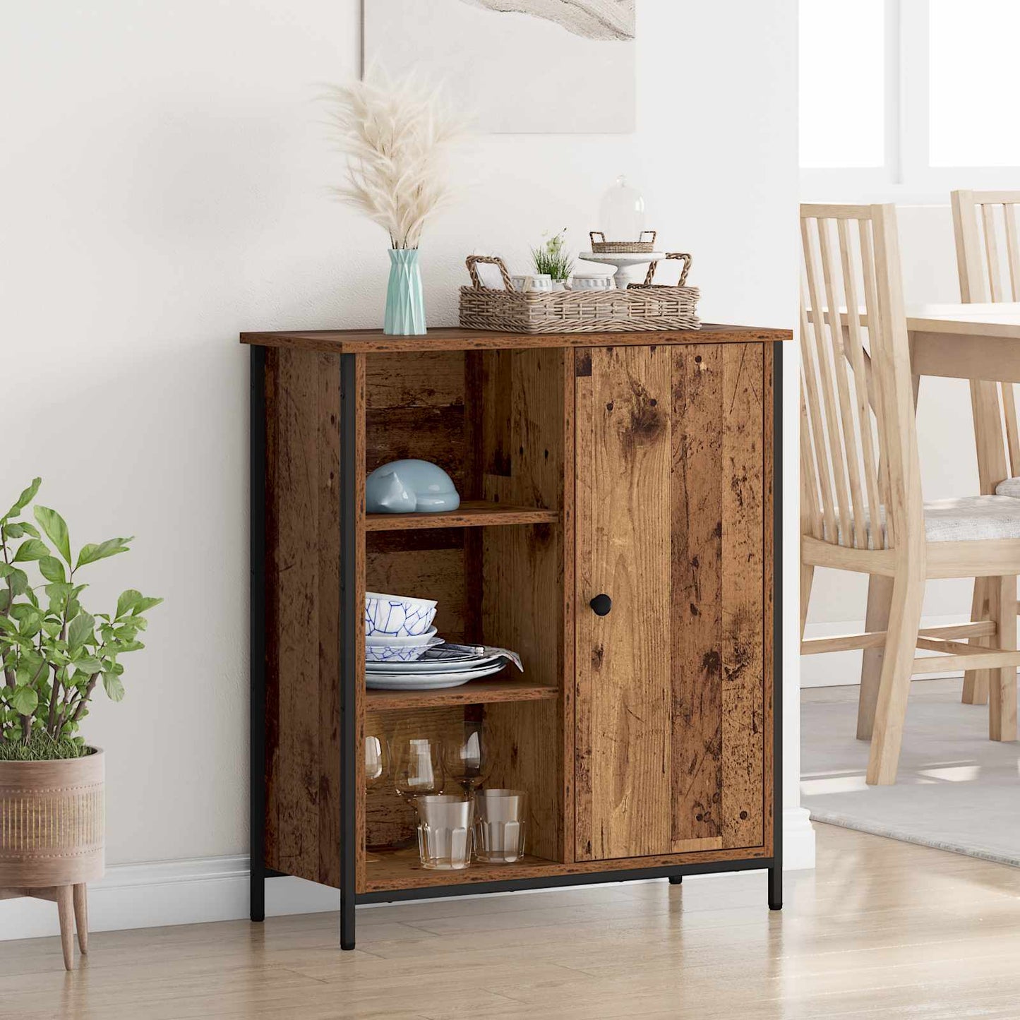 Sideboard Gammelt træ 70 x 30 x 80 cm Konstrueret træ