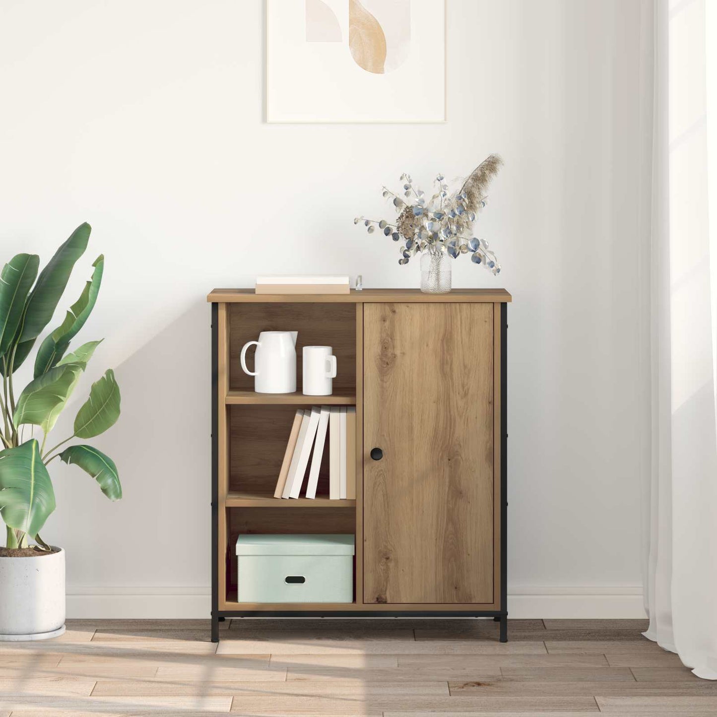 Sideboard Artisan Egetræ 70 x 30 x 80 cm Konstrueret træ