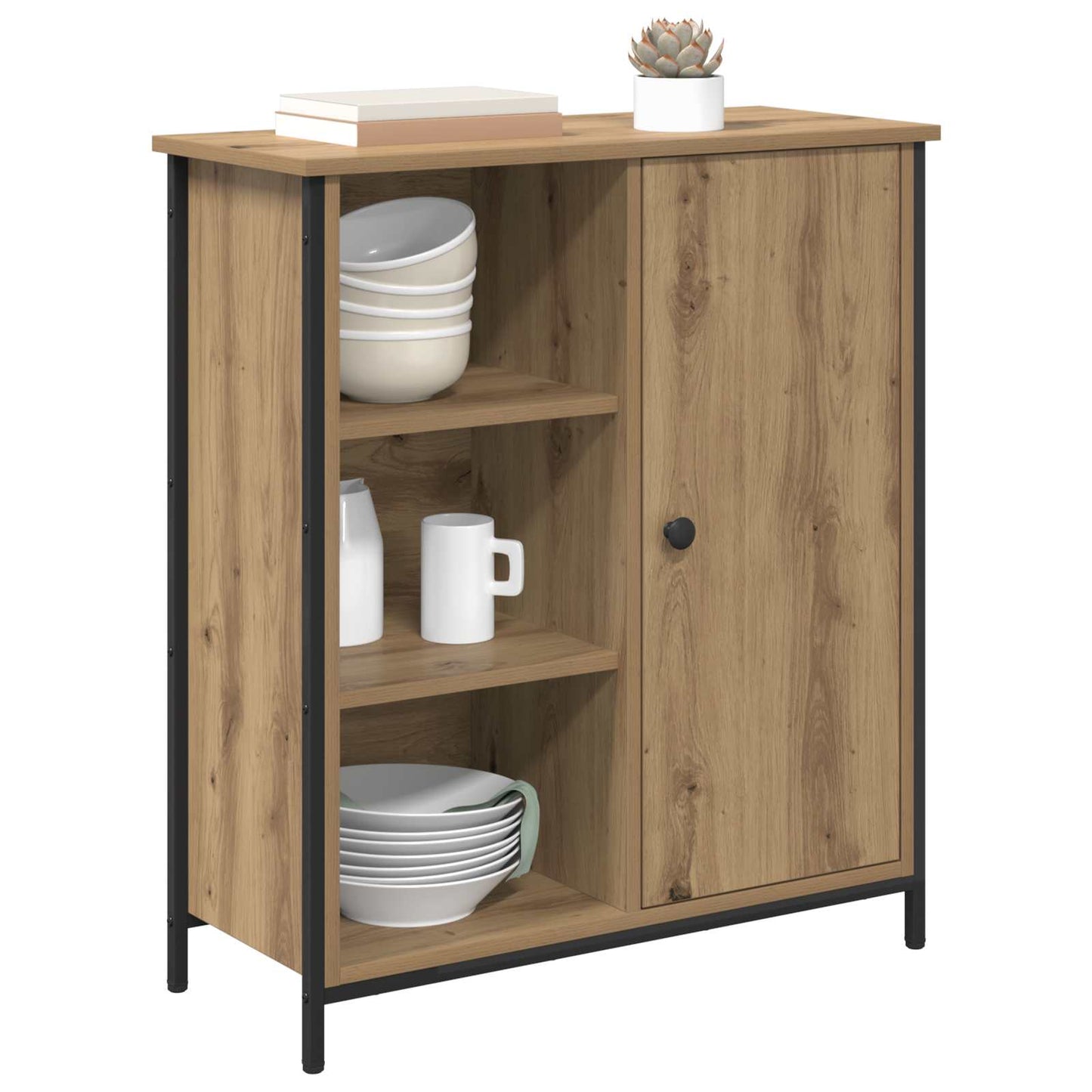 Sideboard Artisan Egetræ 70 x 30 x 80 cm Konstrueret træ
