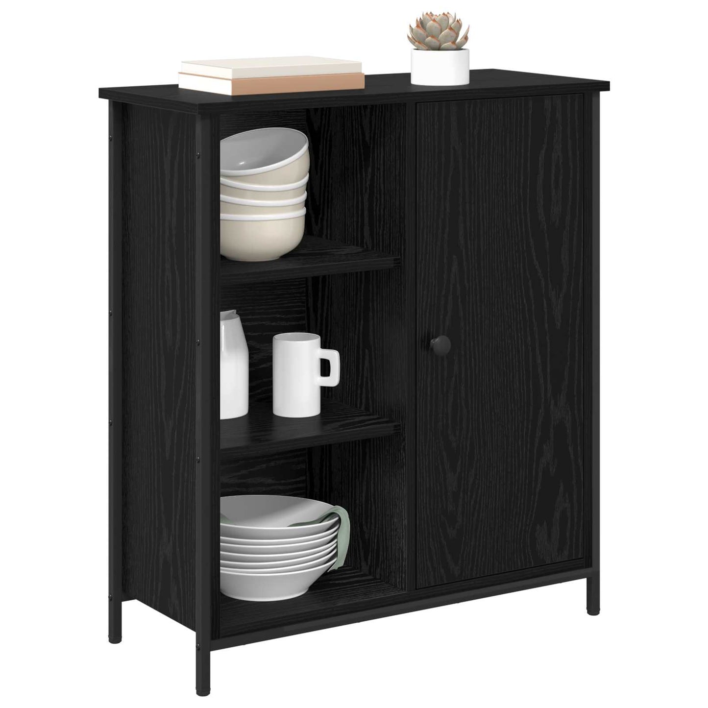 Sideboard Sort eg 70 x 30 x 80 cm Konstrueret træ