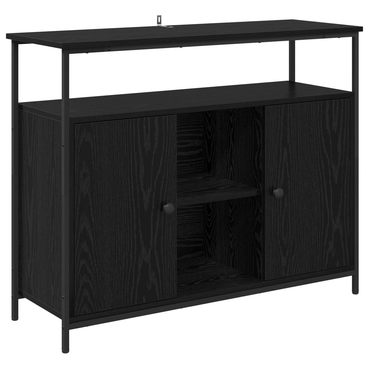 Sideboard Sort eg 100 x 35 x 80 cm Konstrueret træ