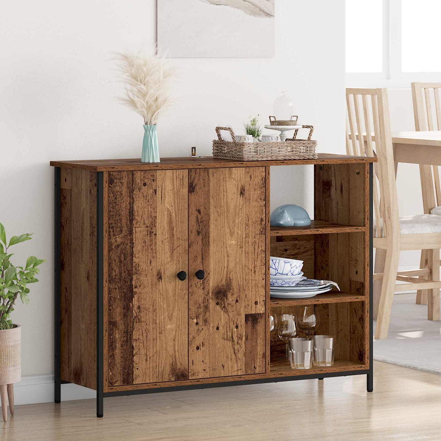 Sideboard Gammelt træ 100 x 33 x 75 cm Konstrueret træ