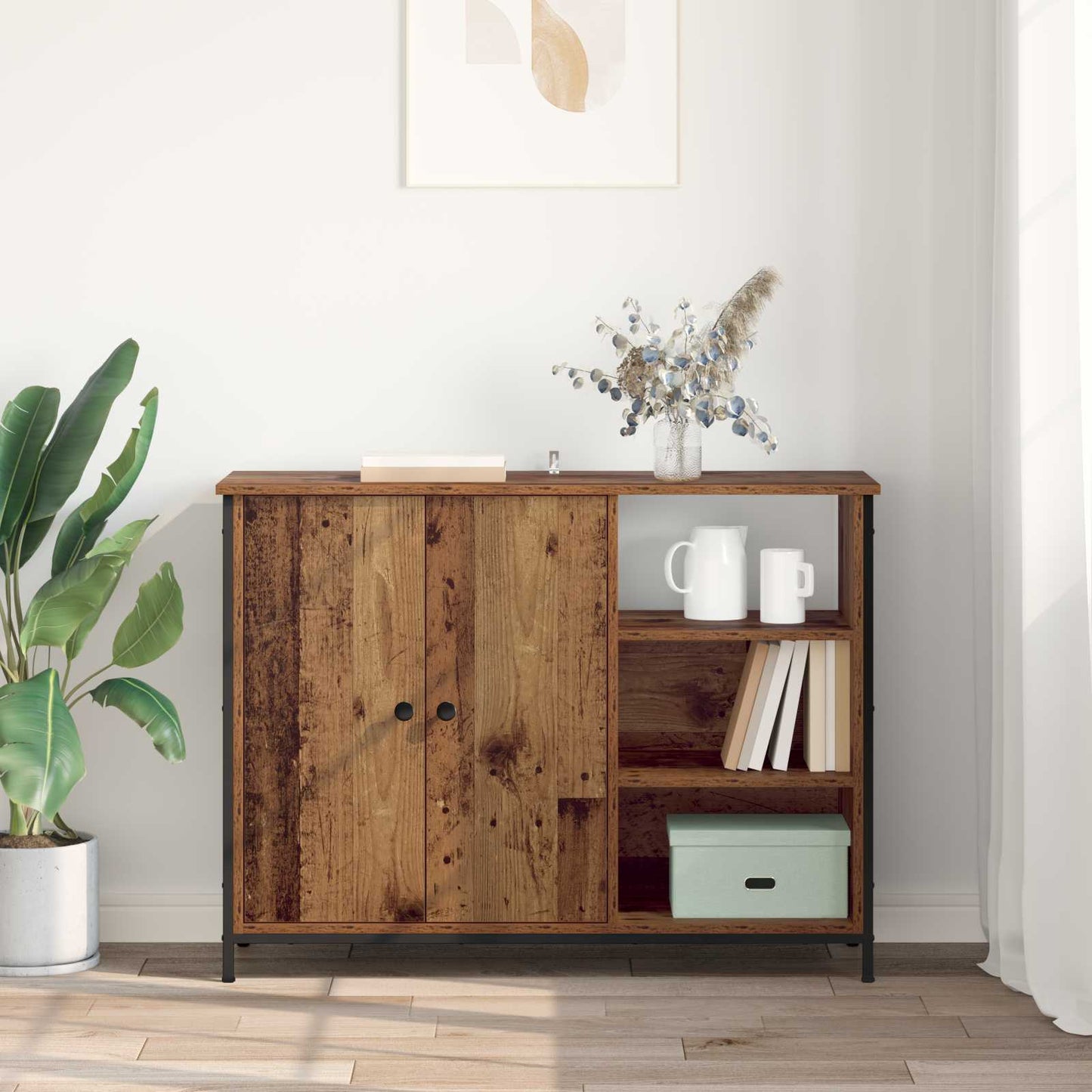 Sideboard Gammelt træ 100 x 33 x 75 cm Konstrueret træ
