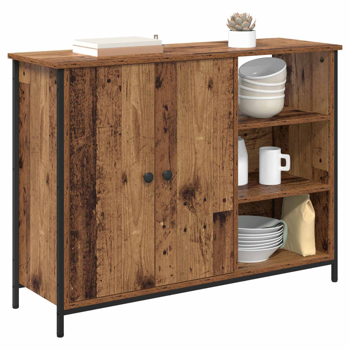 Sideboard Gammelt træ 100 x 33 x 75 cm Konstrueret træ
