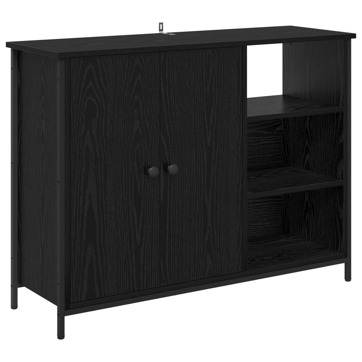 Sideboard Sort eg 100 x 33 x 75 cm Konstrueret træ