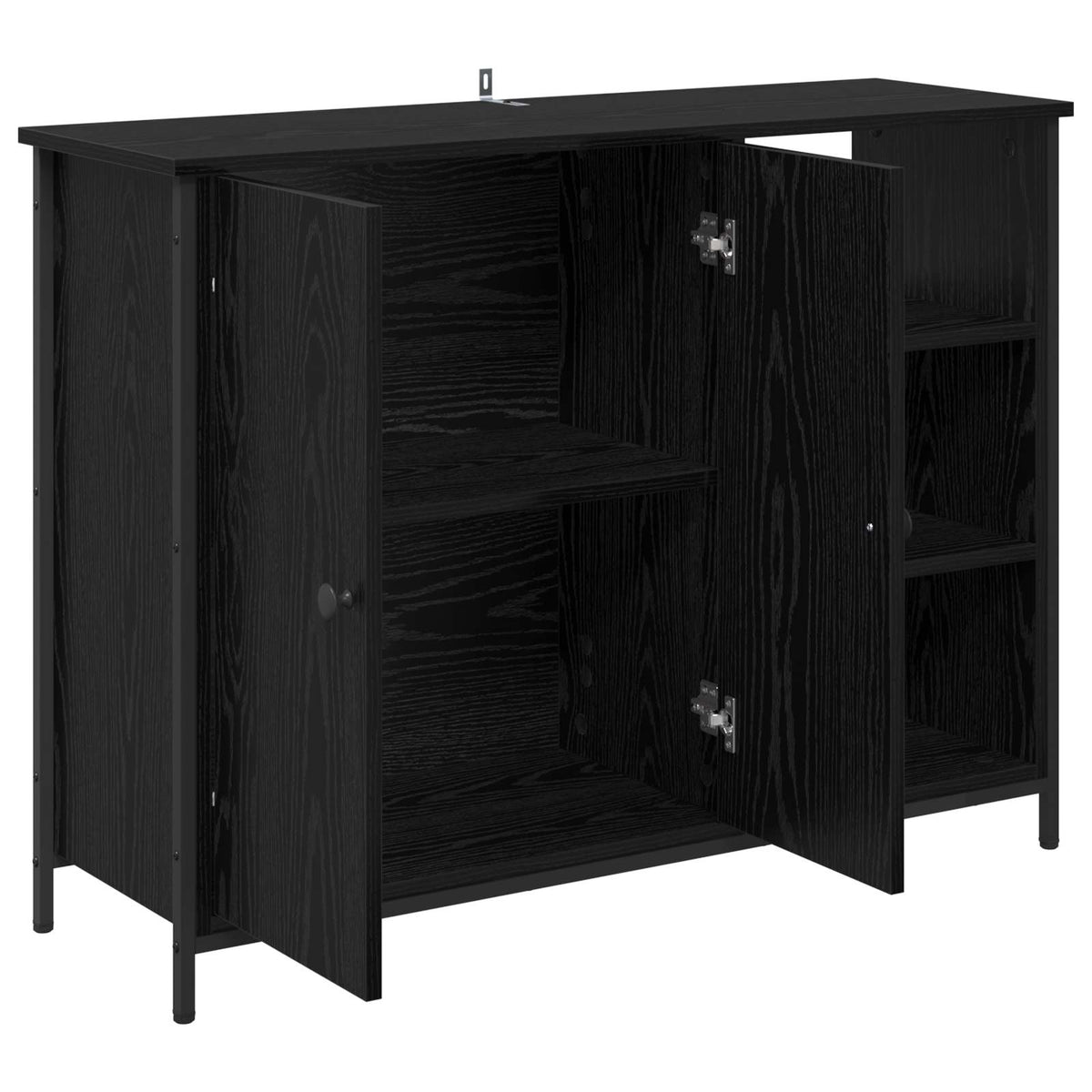 Sideboard Sort eg 100 x 33 x 75 cm Konstrueret træ