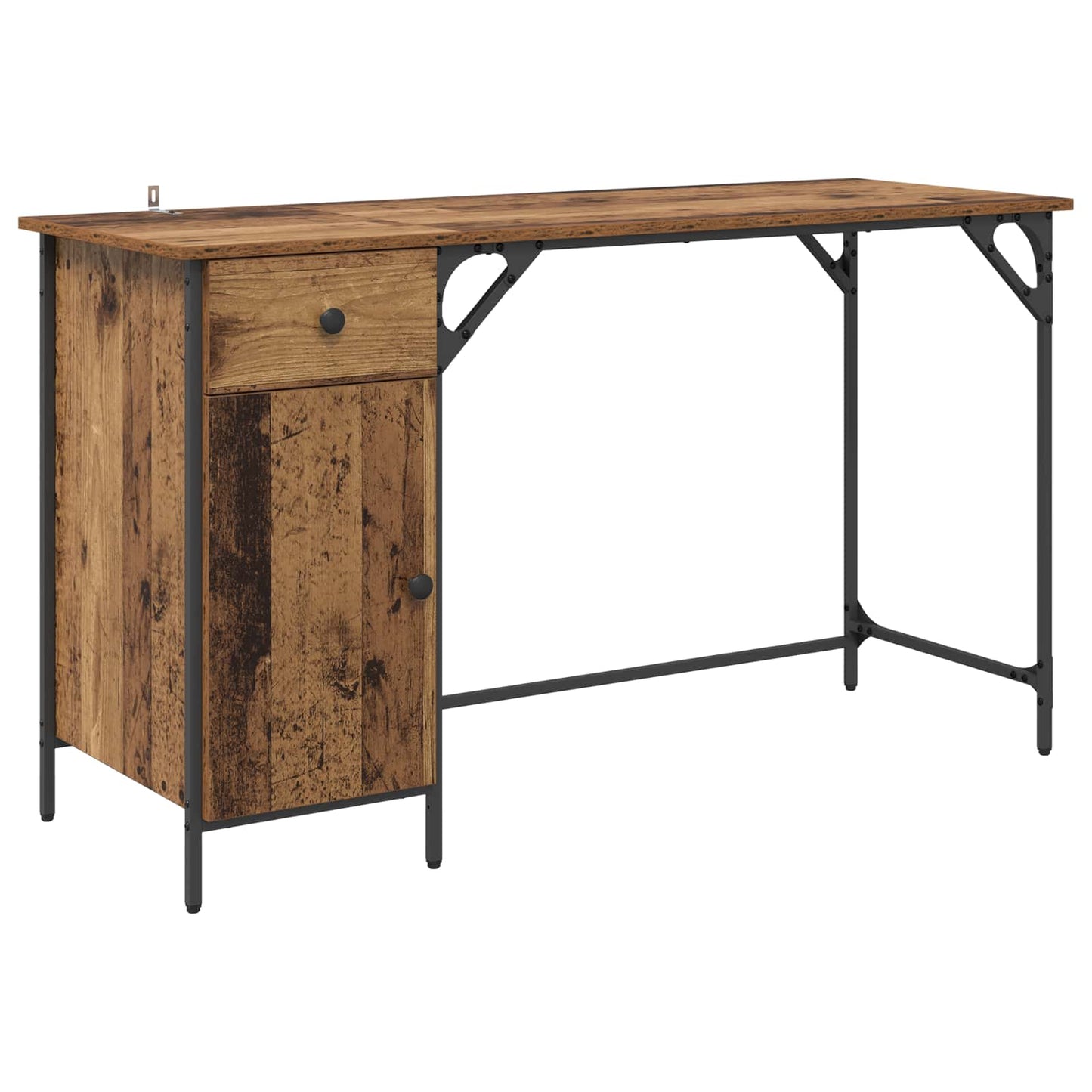 Computerbord Gammelt træ 131 x 48 x 75 cm Konstrueret træ