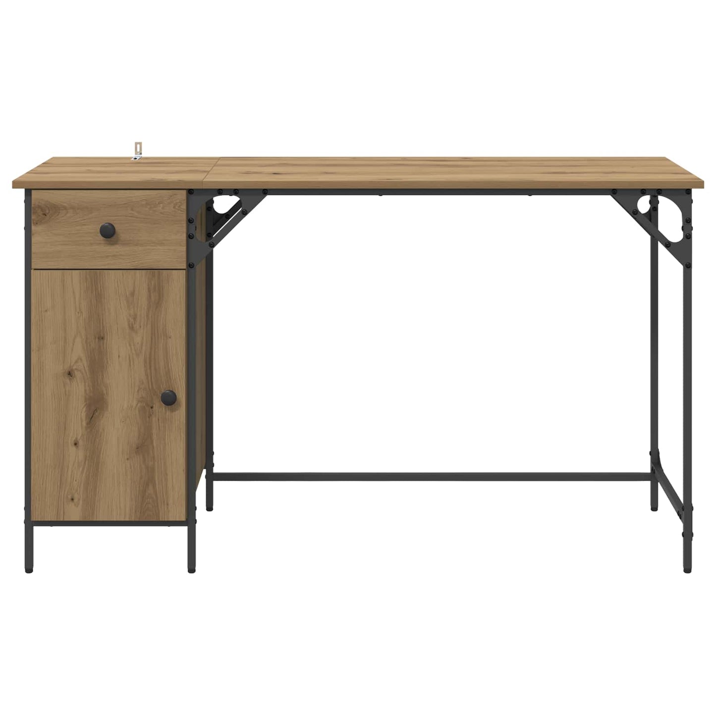 Computerbord Artisan Egetræ 131 x 48 x 75 cm Konstrueret træ