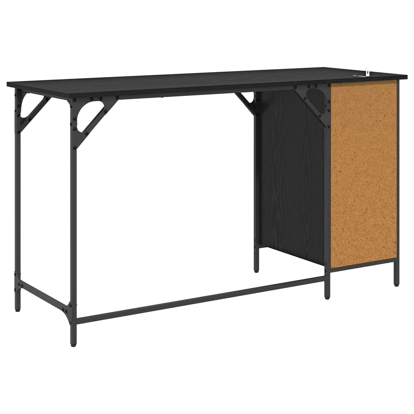 Computerbord Sort eg 131 x 48 x 75 cm Konstrueret træ