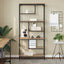 Bogreol 6 niveauer 81 x 36 x 176 cm Konstrueret træ artisan eg
