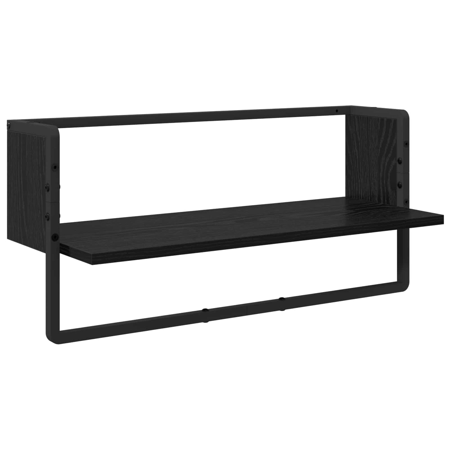 Væghyldesæt 6 stk. Sort eg 100 x 25 x 30 cm Konstrueret træ