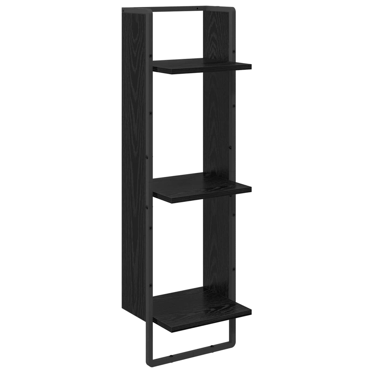 Væghyldesæt 6 stk. Sort eg 100 x 25 x 30 cm Konstrueret træ