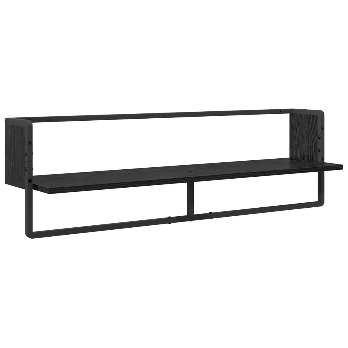 Væghyldesæt 6 stk. Sort eg 100 x 25 x 30 cm Konstrueret træ